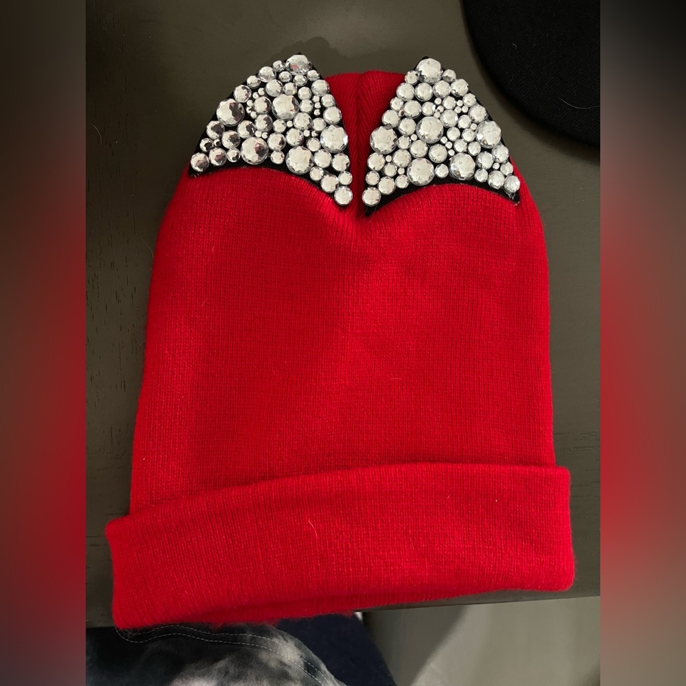 Red (new without tags) cat-eared hat